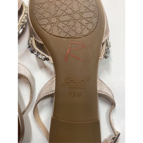 Jewel Badgley Mischka  camden pointed toe slingback flatsin rose gold - Picture 11 of 13